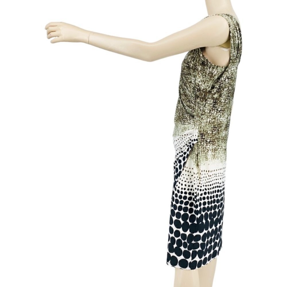 Dusak Faux Wrap Ruche Waist Knee Length Dress Sz M - Picture 2 of 12